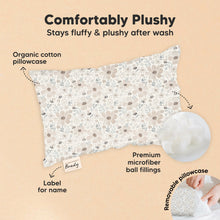 Load image into Gallery viewer, Mini Toddler Pillow With Pillowcase (Flora Vale)
