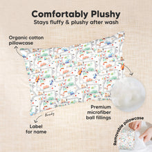 Load image into Gallery viewer, Mini Toddler Pillow With Pillowcase (Roadway)
