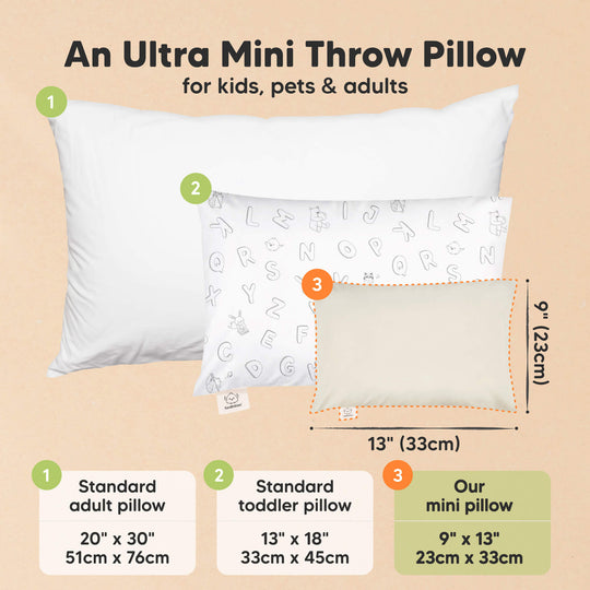 Mini Toddler Pillow With Pillowcase (Clay)