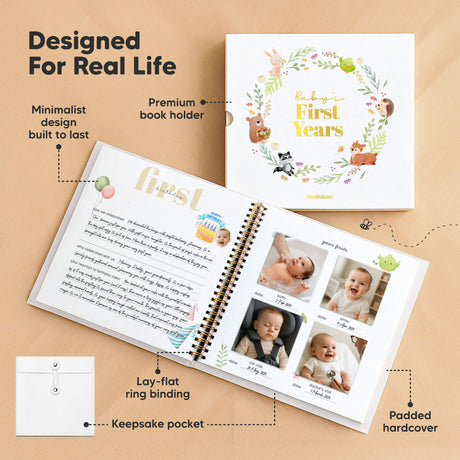 Designed For Real Life

Minimalist design built to last
Premium book holder
Lay-flat ring binding
Keepsake pocket
Padded hardcover