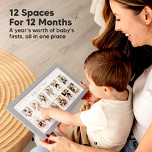 Load image into Gallery viewer, Nova Baby&#39;s First Year Picture Frame (Cloud Gray)
