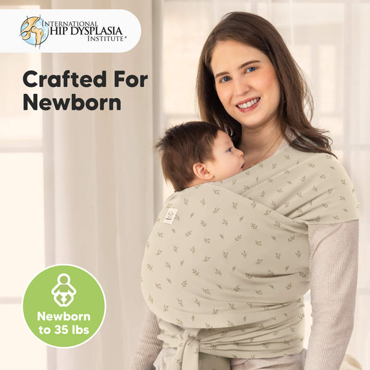 KeaBabies Original Wrap Carrier (Leafy)