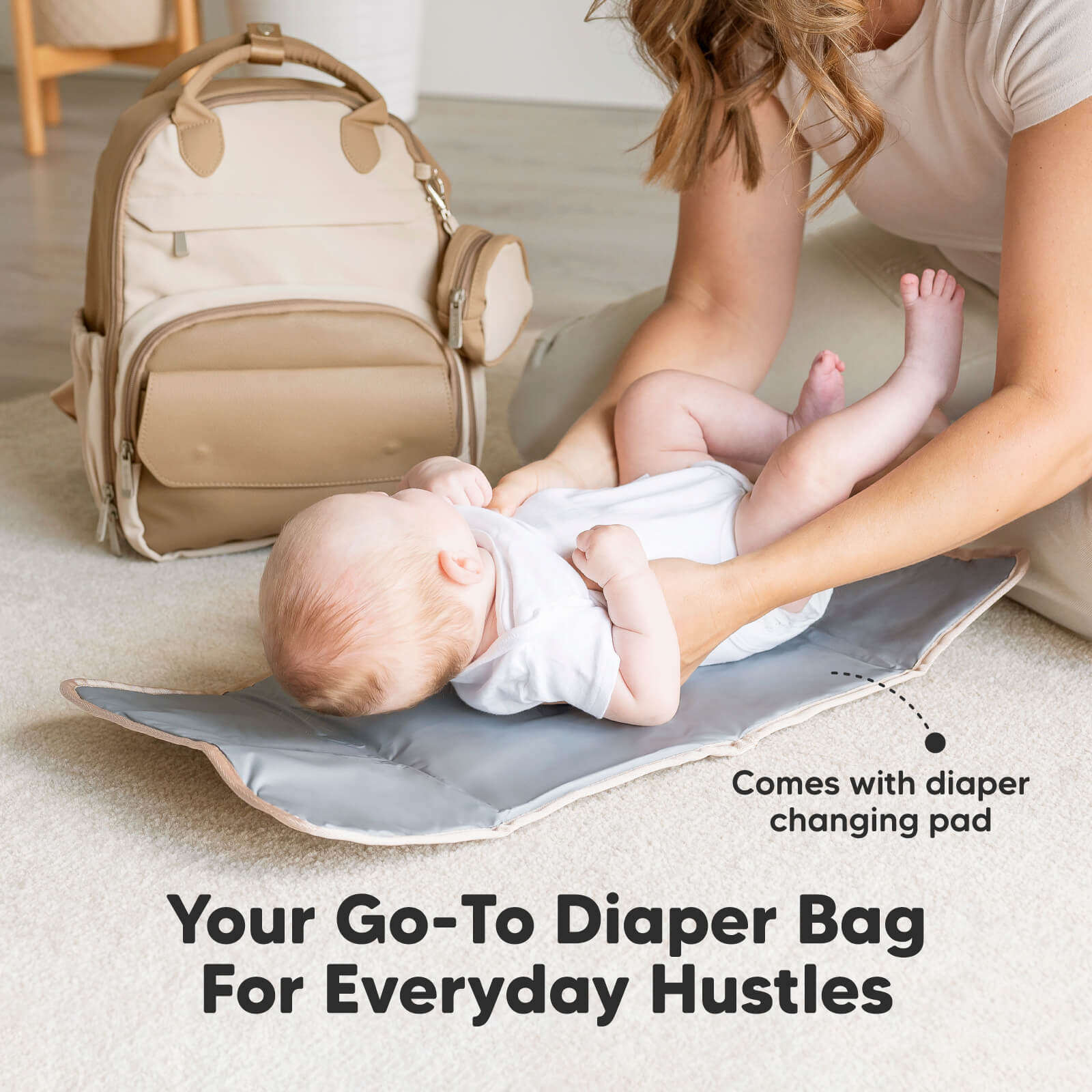Your Go-To Diaper Bag For Everyday Hustles
Comes with diaper changing pad
 26006914498746