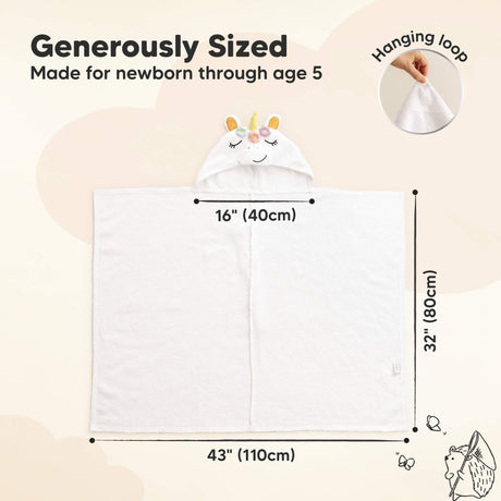 Generously Sized
Made for newborn through age 5

43" (110 cm)
32" (80 cm)
16" (40 cm)
