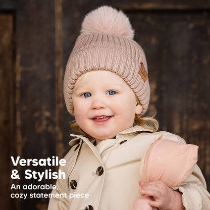 Versatile and stylish knit beanie that adds an adorable cozy touch to any outfit.
 28310701736122
