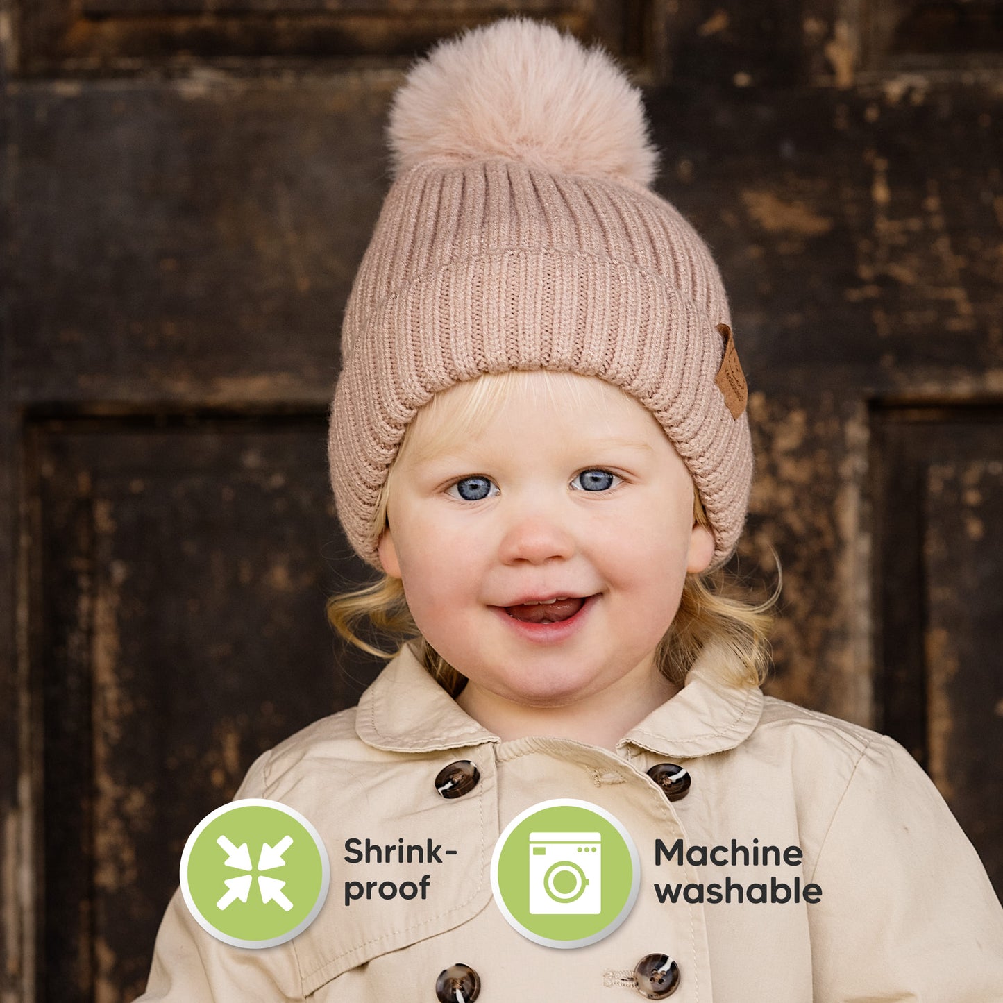 Durable and easy-care beanie that is machine washable and shrink resistant.
 28310701768890