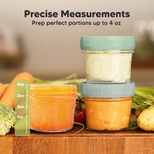Load image into Gallery viewer, Prep Jars Baby Food Storage Glass Container (Sage)
