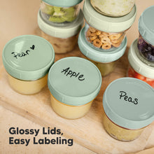 Load image into Gallery viewer, Prep Jars Baby Food Storage Glass Container (Sage)

