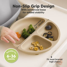 Load image into Gallery viewer, 3-Pack Prep Silicone Suction Plates with Lids (Burgundy)
