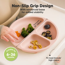 Load image into Gallery viewer, 3-Pack Prep Silicone Suction Plates with Lids (Mellow)
