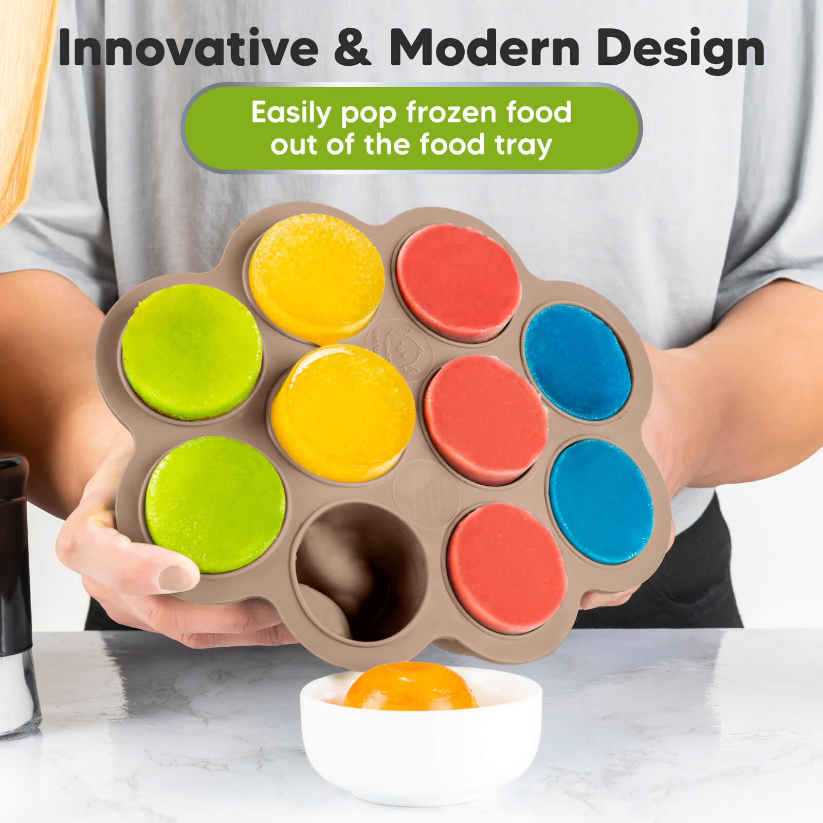 Innovative & Modern Design, Easily pop frozen food out of the food tray 27627594121402