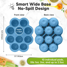 thumbnail image 2 of Kushies SILITRAY Silicone Baby Food Freezer Tray With Lid - BPA Free Storage For Purees & Breast Milk (Blue Azure) 2 of 12
