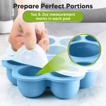 Load image into Gallery viewer, Prep Silicone Baby Food Tray (Misty Blue)
