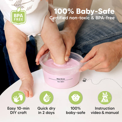 100% Baby Safe - Certified non toxic and BPA-free (Easy 10 min DIY craft, Quick dry in 2 days, 100% baby safe, Instruction video and manual)
 34425556107450