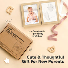 Load image into Gallery viewer, Rune Hand &amp; Footprint Keepsake Frame (Ash Wood)
