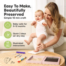 Load image into Gallery viewer, Rune Hand &amp; Footprint Keepsake Frame (Petal Pink)
