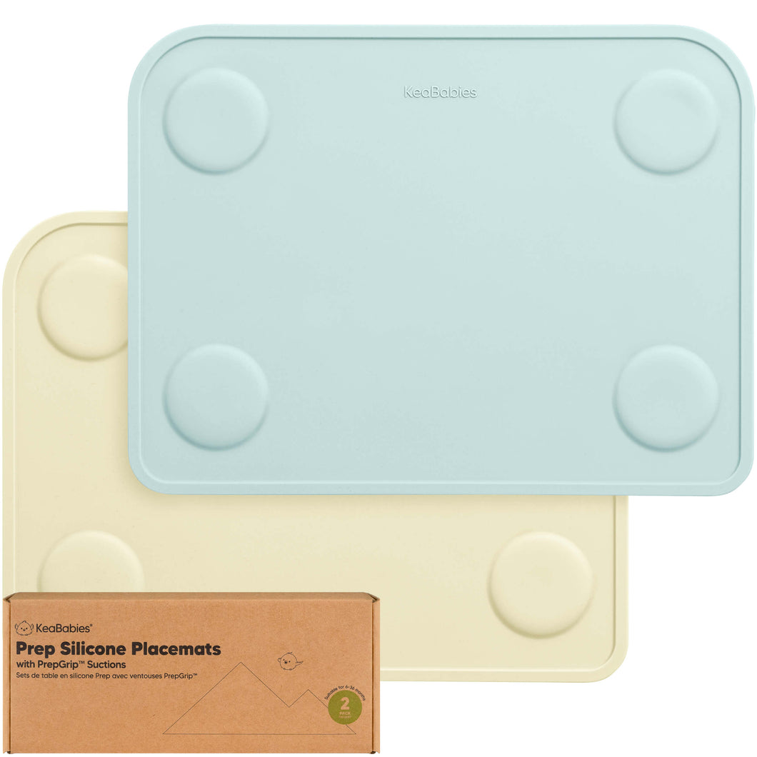 2-Pack Prep Silicone Placemats (Pastel Sky)