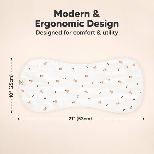Softe Muslin Baby Burp Cloth (Petals)