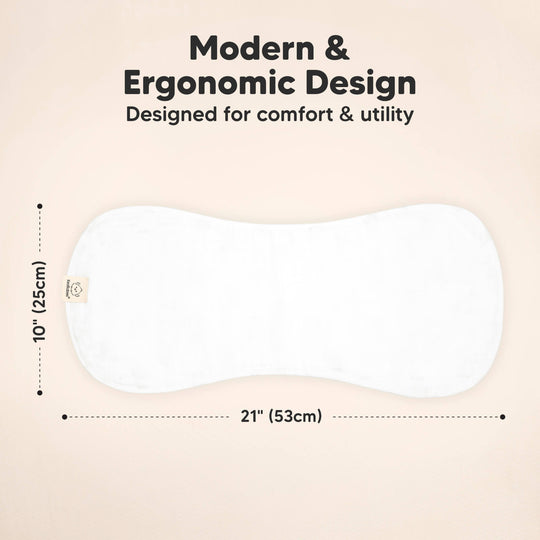 Softe Muslin Baby Burp Cloth (Soft White)