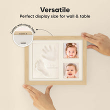 Load image into Gallery viewer, Baby Handprint &amp; Footprint Keepsake Solo Frame (Ash Wood)
