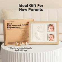 Load image into Gallery viewer, Baby Handprint &amp; Footprint Keepsake Solo Frame (Ash Wood)
