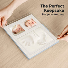 Load image into Gallery viewer, Baby Handprint &amp; Footprint Keepsake Solo Frame (Mist Blue)
