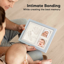 Load image into Gallery viewer, Baby Handprint &amp; Footprint Keepsake Solo Frame (Mist Blue)
