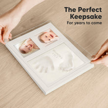 Load image into Gallery viewer, Baby Handprint &amp; Footprint Keepsake Solo Frame (Natural Pine)
