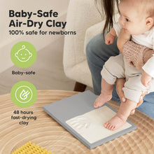 Load image into Gallery viewer, Baby Handprint &amp; Footprint Keepsake Solo Frame (Cloud Gray)
