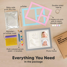 Load image into Gallery viewer, Baby Handprint &amp; Footprint Keepsake Solo Frame (Cloud Gray)
