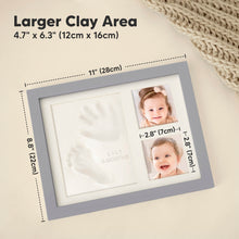 Load image into Gallery viewer, Baby Handprint &amp; Footprint Keepsake Solo Frame (Cloud Gray)
