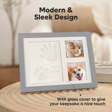 Load image into Gallery viewer, Baby Handprint &amp; Footprint Keepsake Solo Frame (Cloud Gray)
