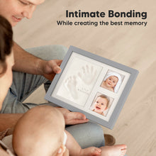 Load image into Gallery viewer, Baby Handprint &amp; Footprint Keepsake Solo Frame (Cloud Gray)
