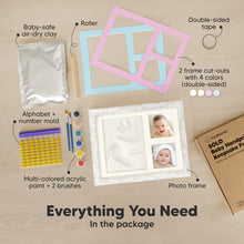 Load image into Gallery viewer, Baby Handprint &amp; Footprint Keepsake Solo Frame (Vintage White)
