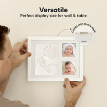 Load image into Gallery viewer, Baby Handprint &amp; Footprint Keepsake Solo Frame (Vintage White)
