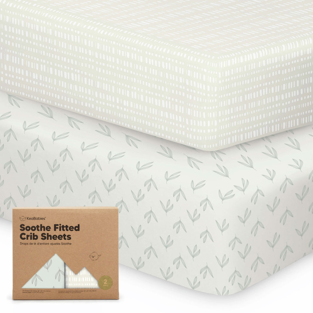 Soothe Fitted Crib Sheet (Fleur)