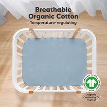 Load image into Gallery viewer, Soothe Fitted Mini Crib Sheet (Steel)

