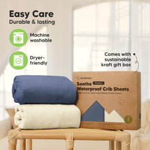 Load image into Gallery viewer, 2-Pack Soothe [Protect+] Waterproof Crib Sheets (Maritime)
