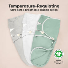 Load image into Gallery viewer, 3-Pack Soothe Zippy Swaddle Wrap (Sage)
