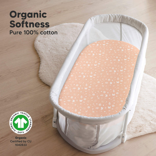 2-Pack Soothe Fitted Bassinet Sheets (Butterflies)