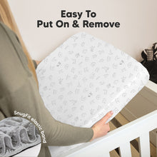 Load image into Gallery viewer, Soothe Fitted Crib Sheet (ABC Land Cloud)
