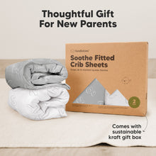 Load image into Gallery viewer, Soothe Fitted Crib Sheet (ABC Land Cloud)
