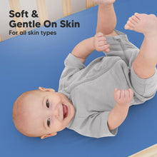 Load image into Gallery viewer, Soothe Fitted Crib Sheet (Cornflower)
