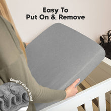 Load image into Gallery viewer, Soothe Fitted Crib Sheet (Storm)
