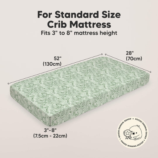 Soothe Fitted Crib Sheet (DinoDood)