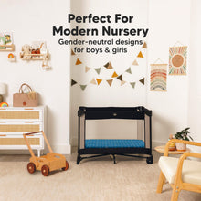 Load image into Gallery viewer, Soothe Fitted Mini Crib Sheet (Space Quest)
