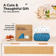 Load image into Gallery viewer, Soothe Fitted Mini Crib Sheet (Space Quest)
