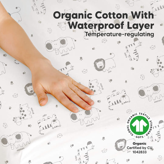 2-Pack Soothe [Protect+] Waterproof Mini Crib Sheets