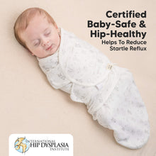 Load image into Gallery viewer, Certified Baby-Safe &amp; Hip-Healthy, Helps To Reduce Startle Reflux, 
International Hip Dysplasia Institute

