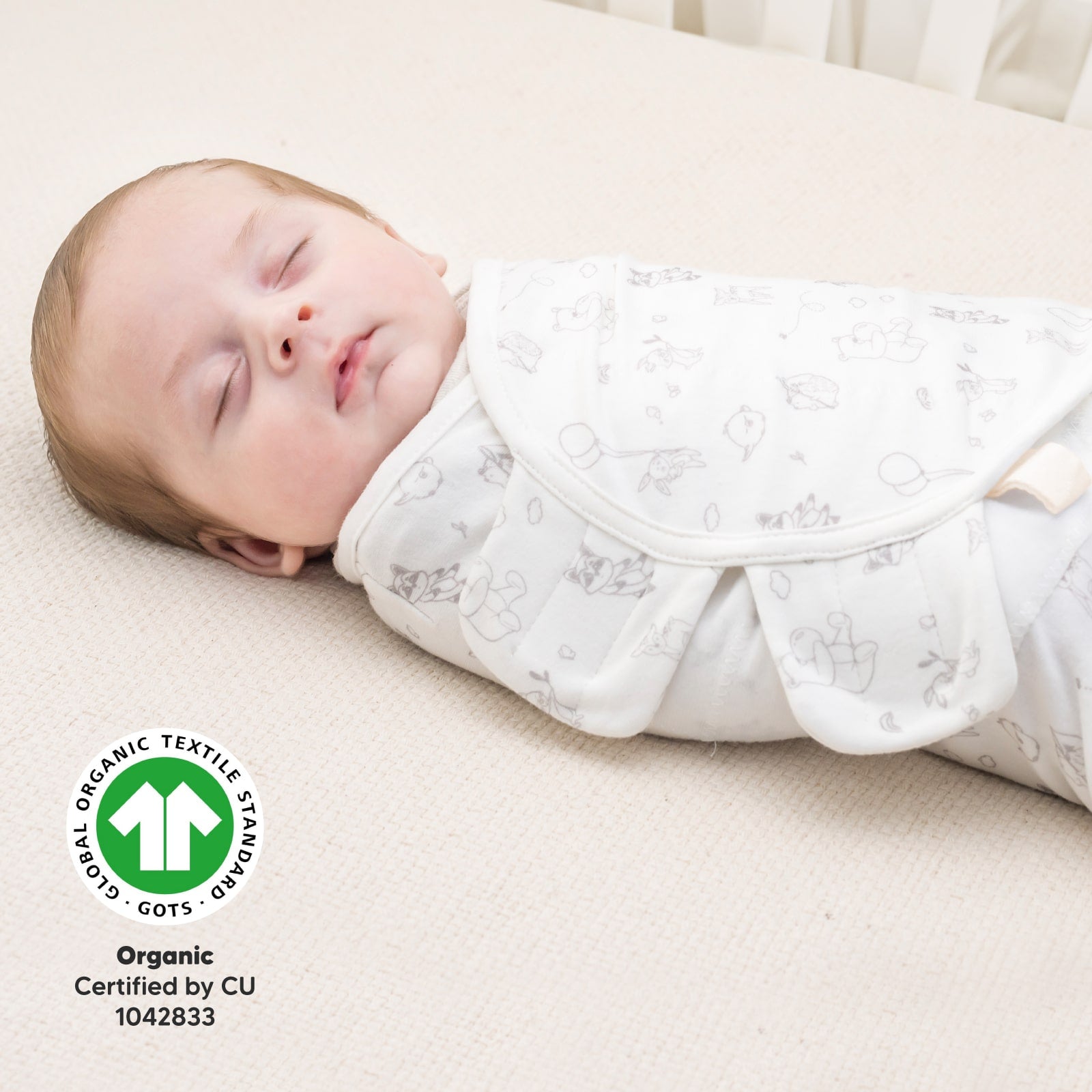 HonestBaby Organic Cotton Muslin Swaddle Blankets - 3 Pack, 47x47 Inch, Bright White